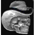 SKULL COWBOY HAT PIN